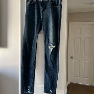 Just Black Skinny Distressed Jeans Sz 27